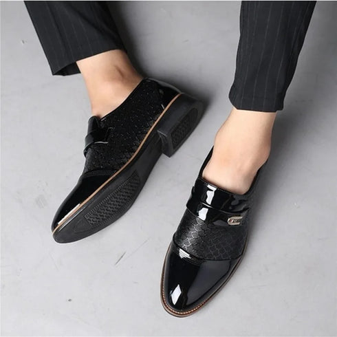 Elegant Men Formal Buckle Shoes for Weddings and Special Occasions